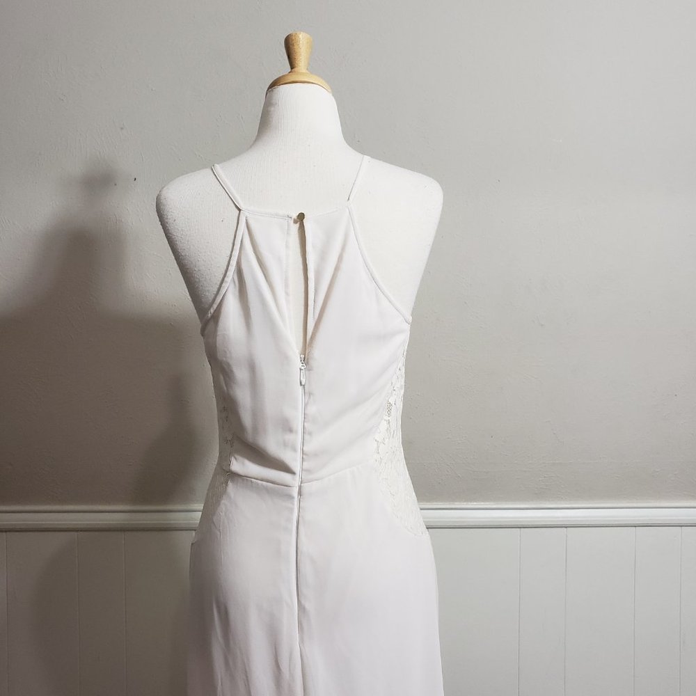 NWT Soieblu White Surplice Lace Insert Maxi Dress - Picture 6 of 8